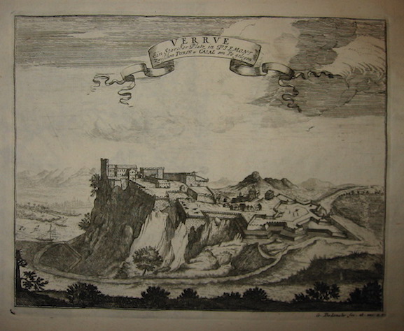 Bodenehr Gabriel (1664-1758) Verrue. Ein Starcker Platz in Piemont zwischen Turin und Casal am Po gelegen 1715 ca. Augsburg 